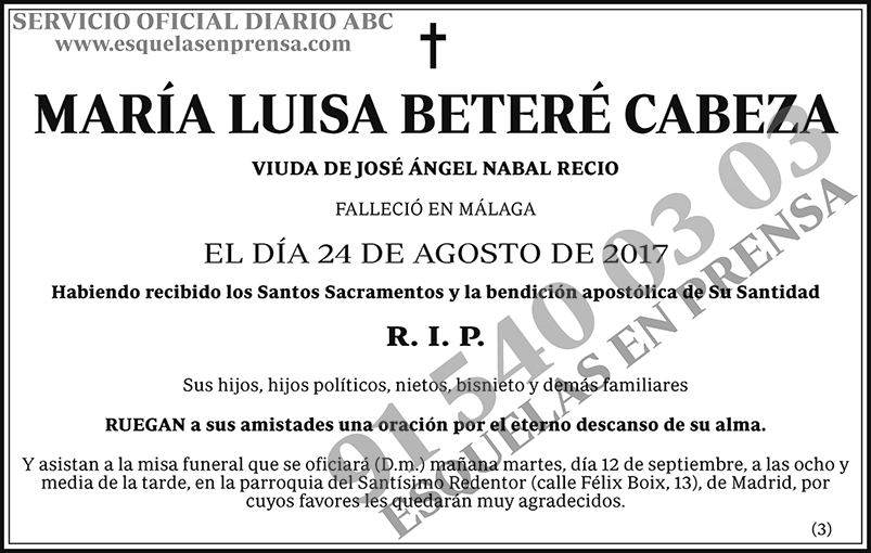 María Luisa Beteré Cabeza